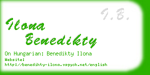 ilona benedikty business card